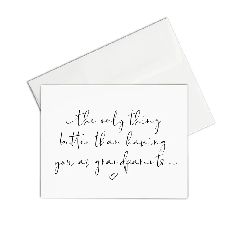Better Than Having You as Grandparents Card for New Baby News