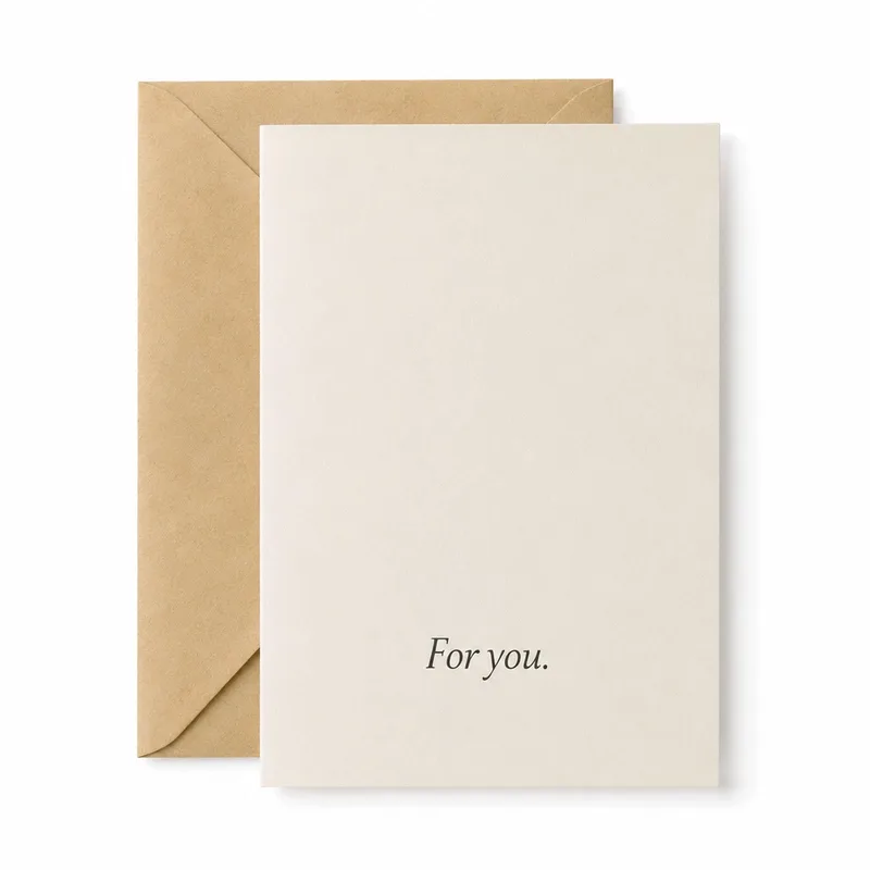 Beige Kraft Envelope Minimal Card for Expecting Moms