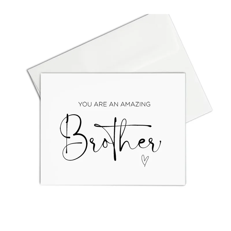 You Are an Amazing Brother Card: Script Typography for New Siblings