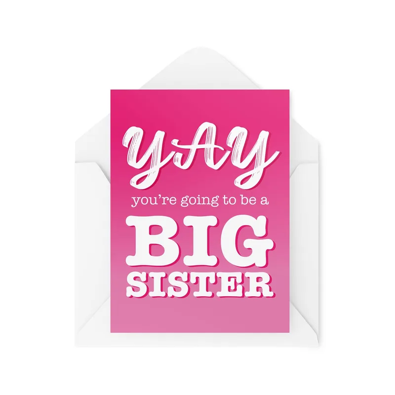 Magenta Bold Type Pregnancy Card – Greeting Card in natural