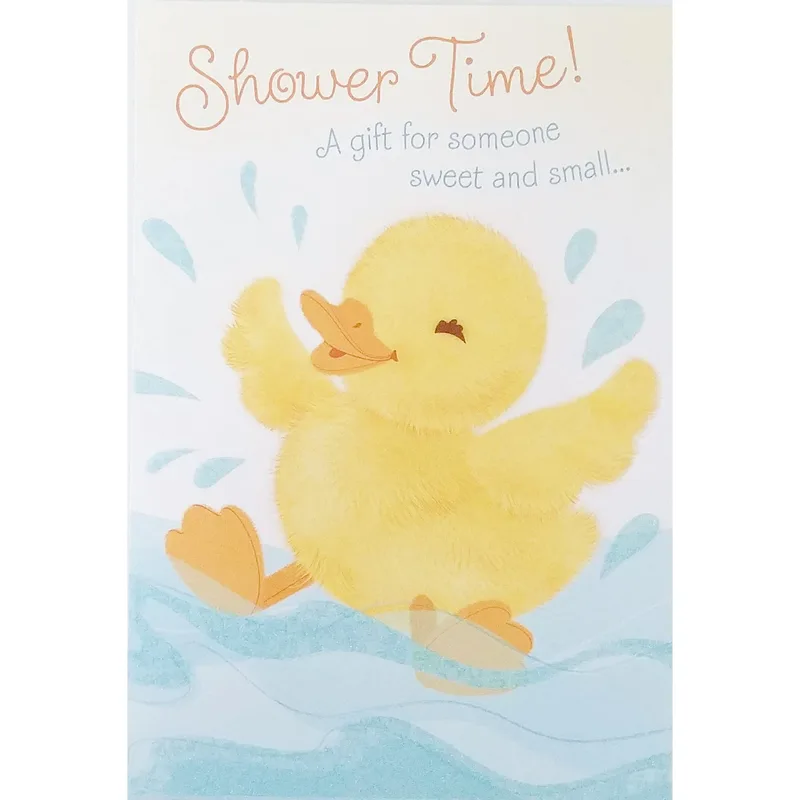 Yellow Duckling Baby Shower Card Celebrating a Sweet New Arrival