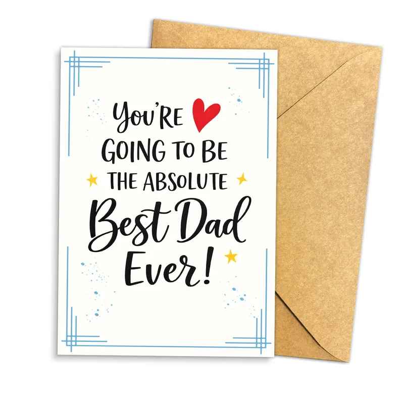 Border Stars Dad Pregnancy Card Celebrating the Future Father