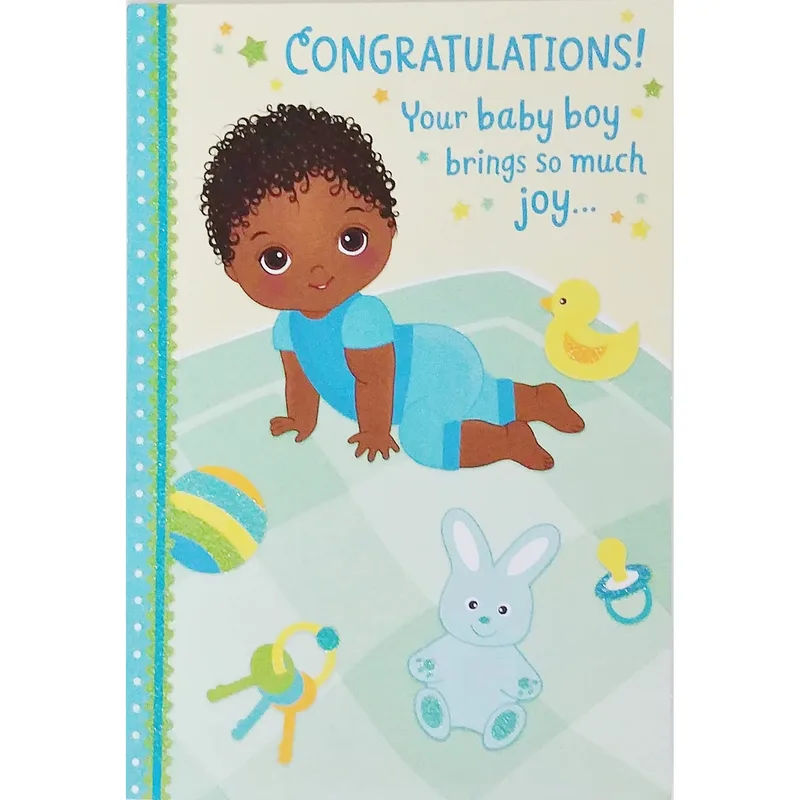 Baby Boy Duck New Baby Card Celebrating a Joyful New Arrival