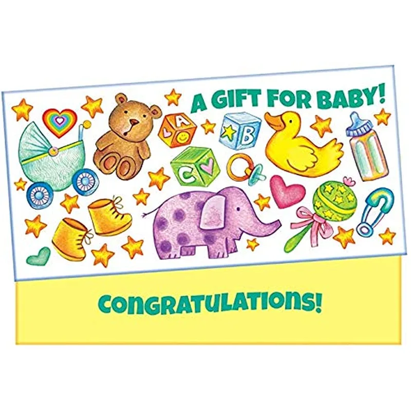 Ducks Elephant Rattles New Baby Card Celebrating a Gift for Baby