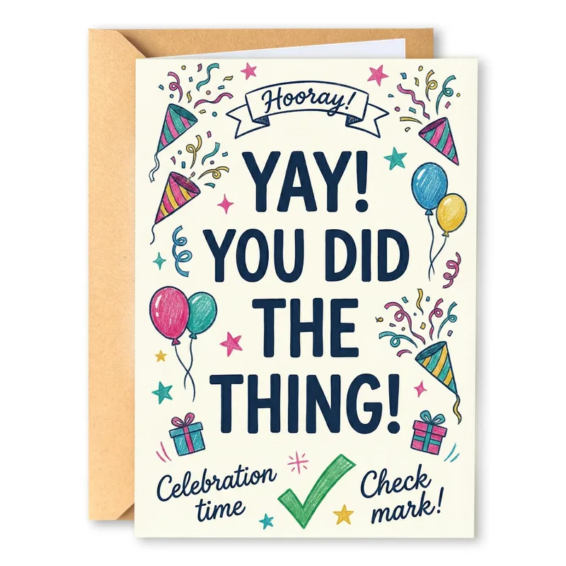 You Did the Thing Card for Big Wins and Milestones