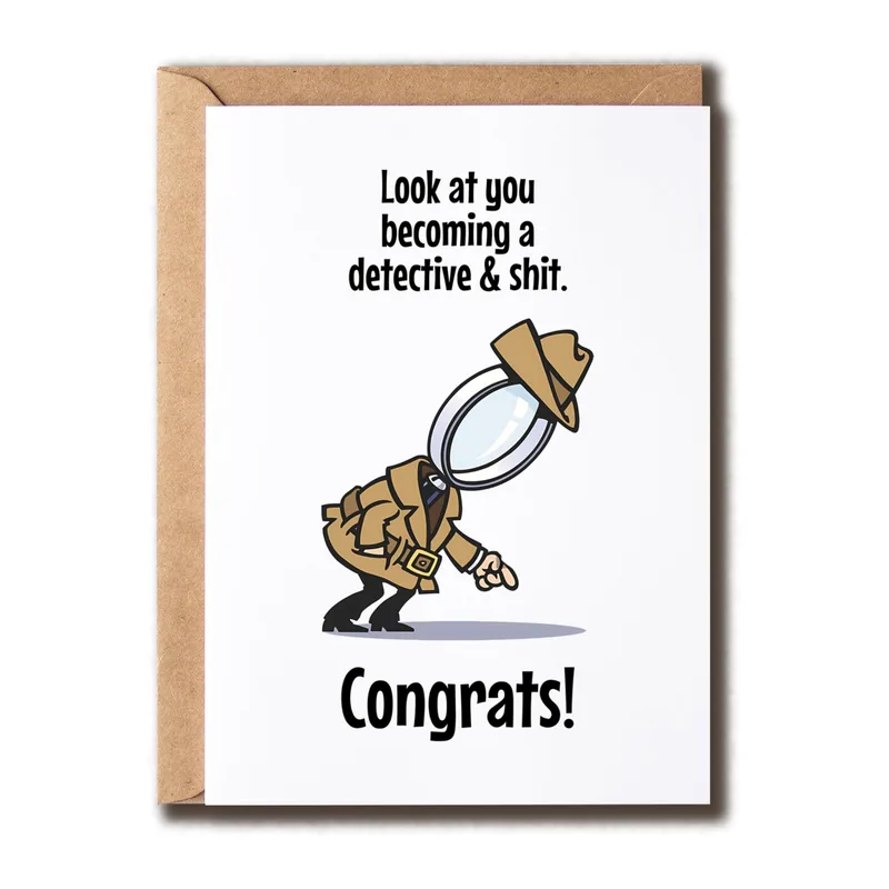 Detective Congrats Card for a Sharp New Investigator