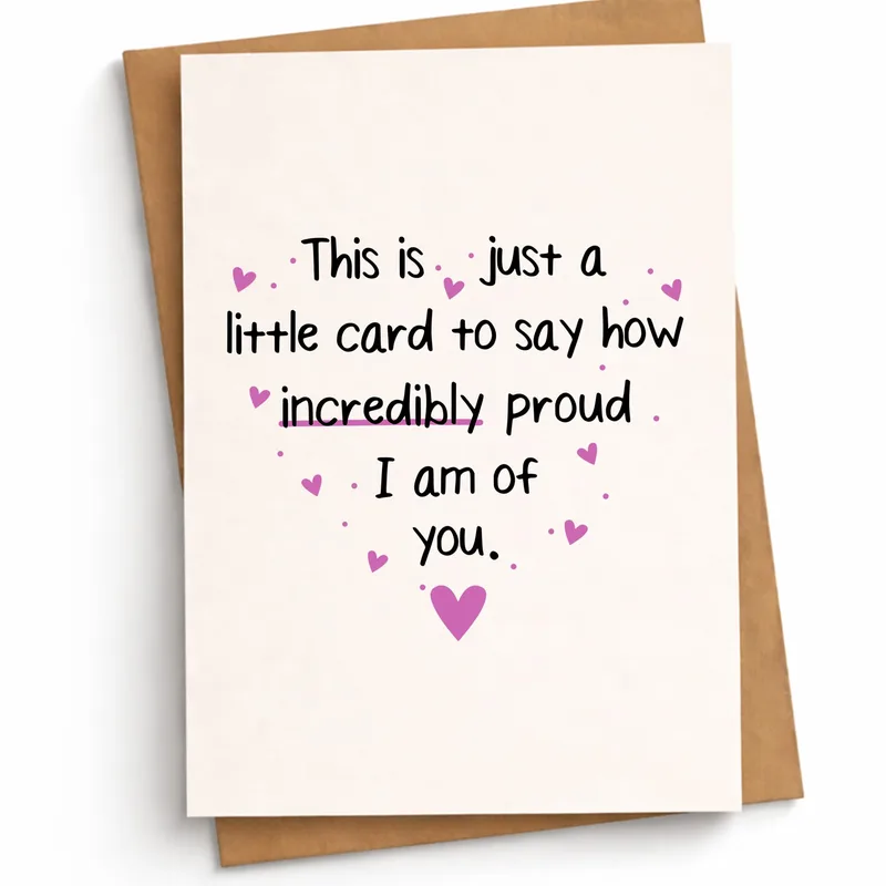 Little to Say How Card: Proud of You Congratulations Card