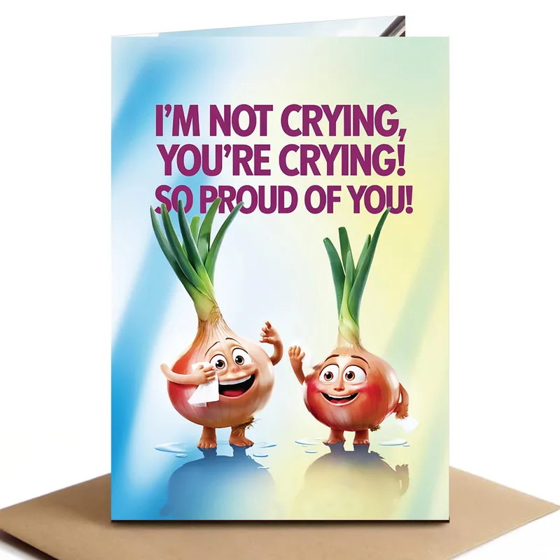 Congratulations Crying Onions Card for Your Big Day