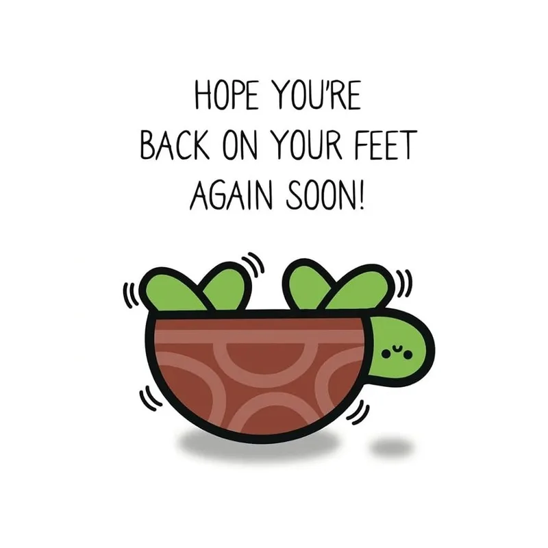 Turtle Get Well Card for Anyone Recovering Slowly
