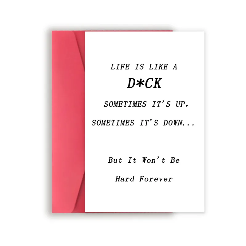 Hang in There Card: A Crude Life Joke That Cheers Up