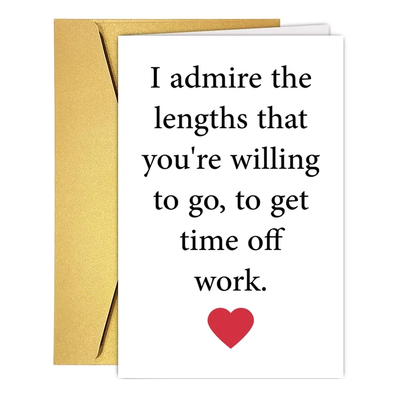 Time Off Work Card: A Playful Get Well Note That Admires Your Schemes