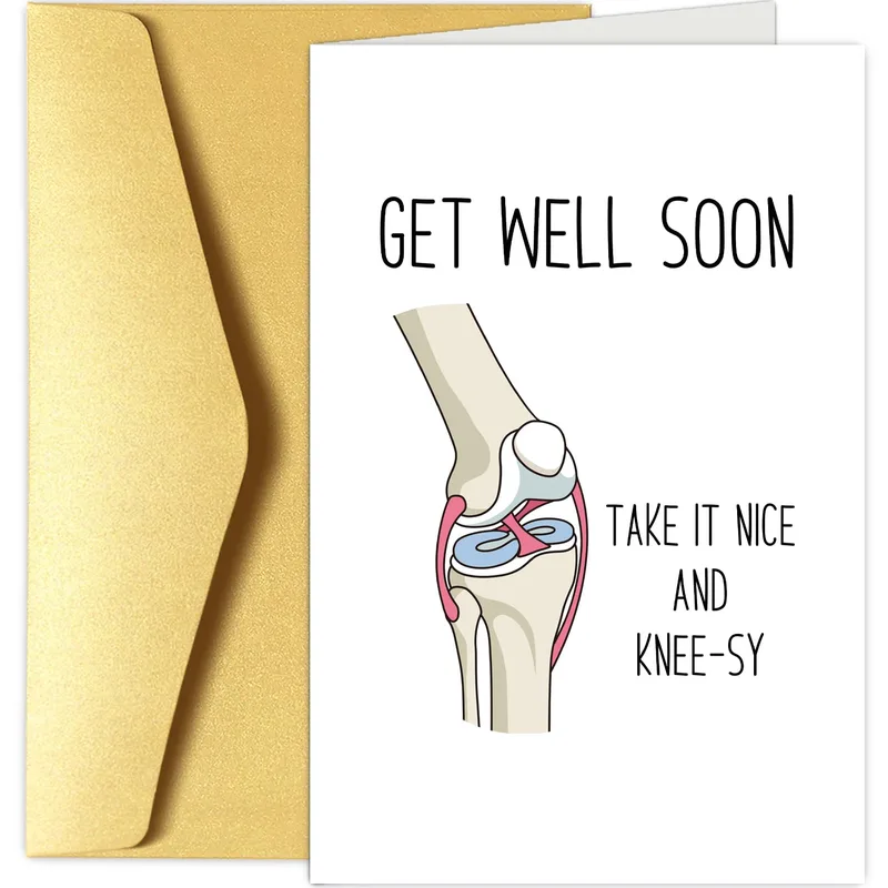 Knee Surgery Recovery Card: Take It Nice and Knee-sy