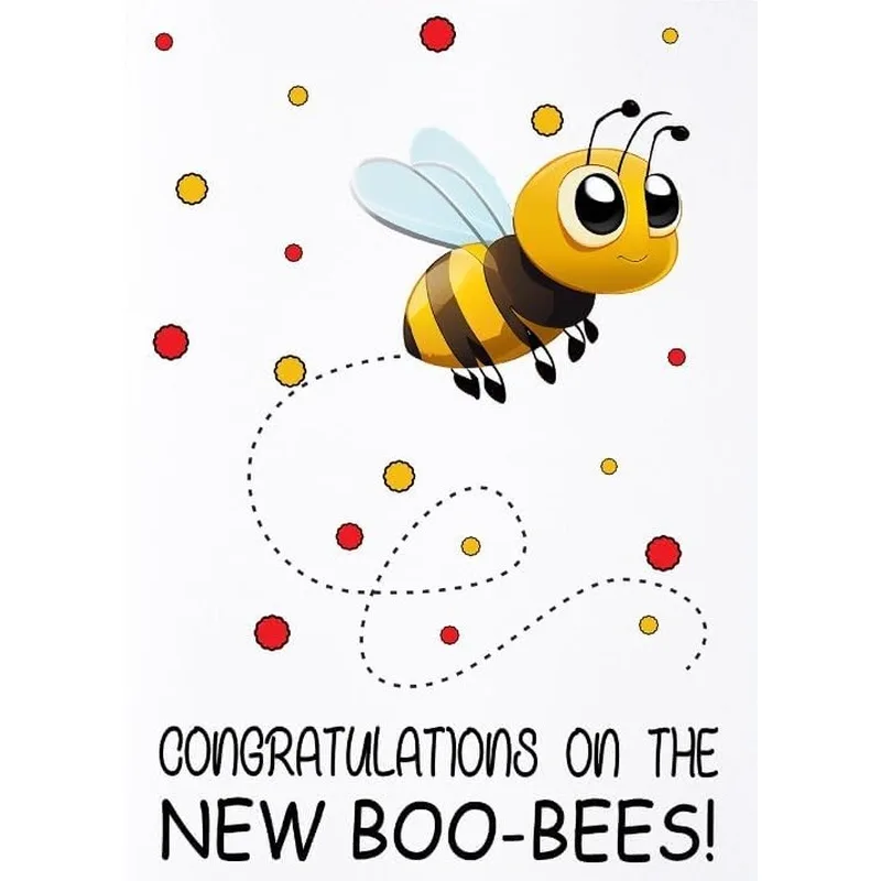 Cute Bee Card for Congratulations on the New Boo-Bees
