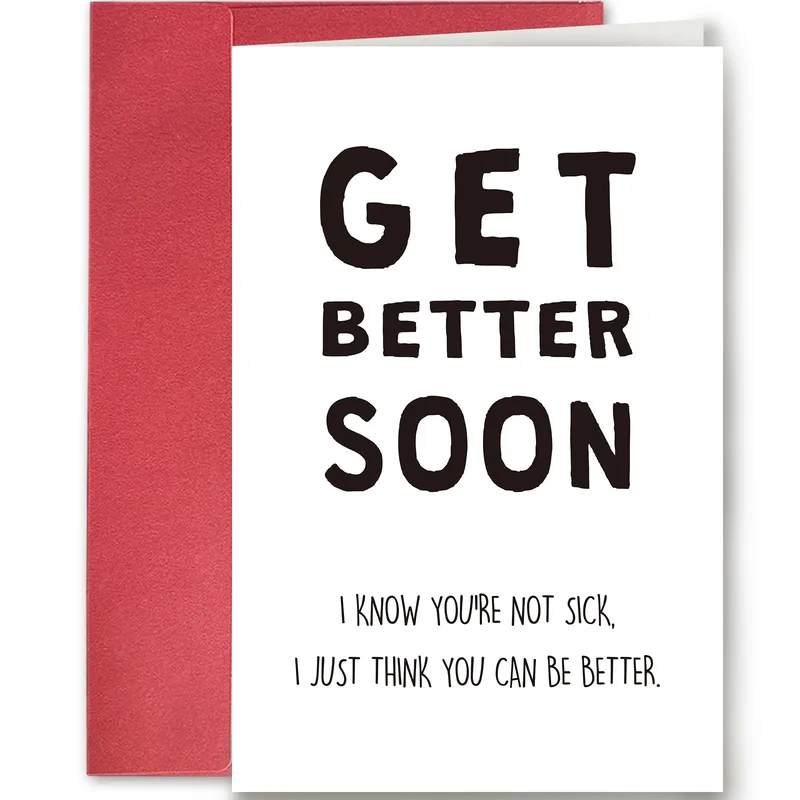 Funny Get Well Soon Card with a Playful Twist