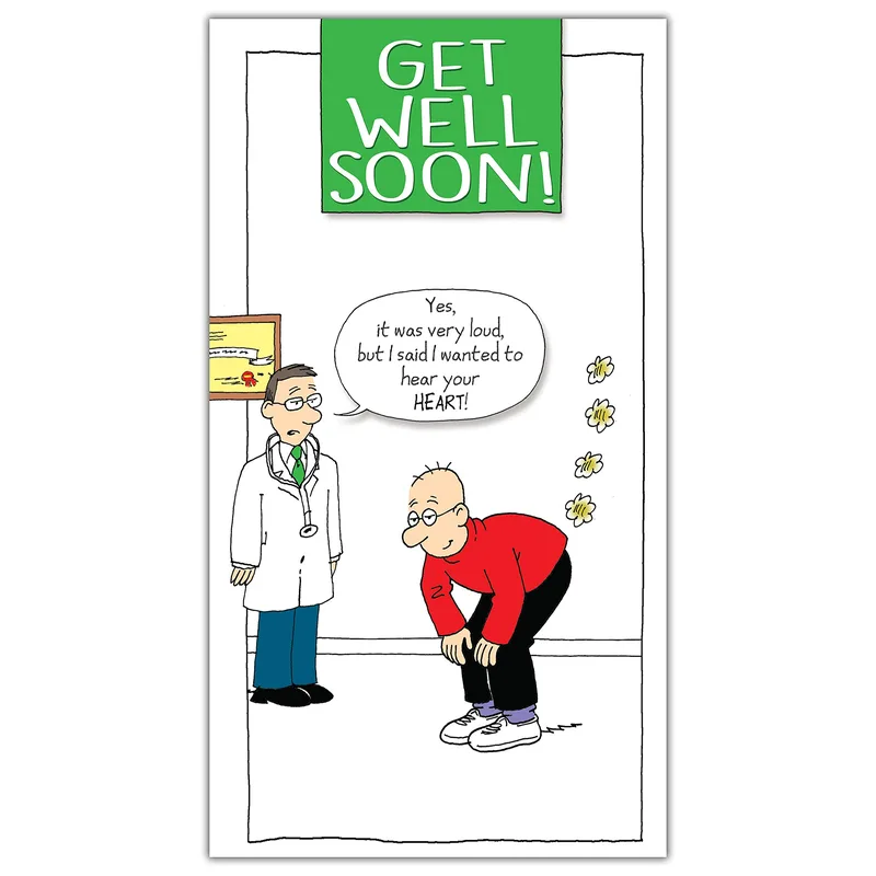 Doctor Joke Card: a get well laugh for a heart patient