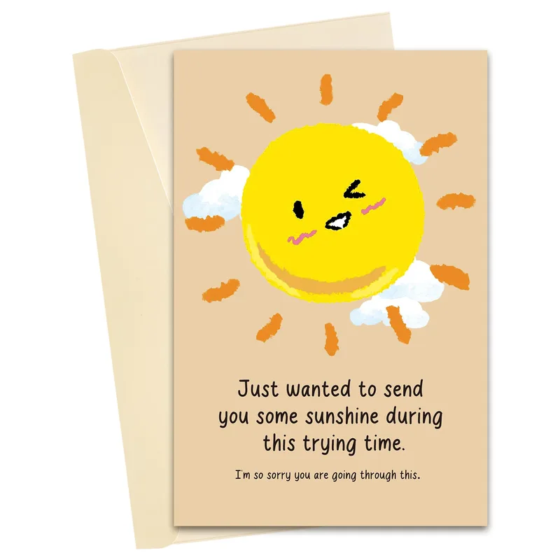 Sunshine Sympathy Card: A Gentle Hug in Sun Form