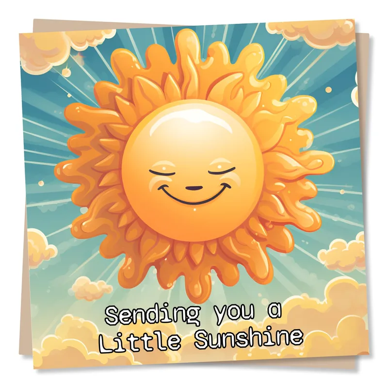 Little Sunshine Card: A Cheerful Get Well Wish