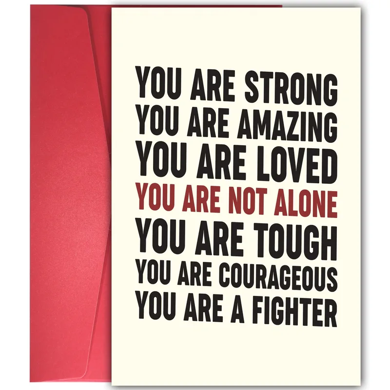Bold Black Typography Card for Someone Who Needs Courage