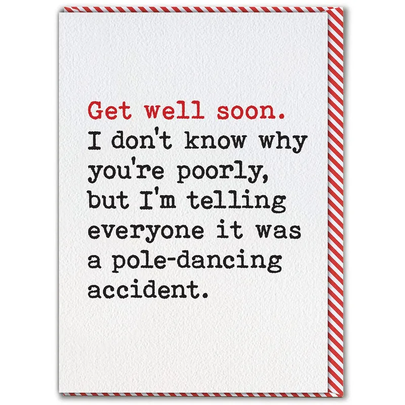 Get Well Soon Pole-Dancing Card for a Friend