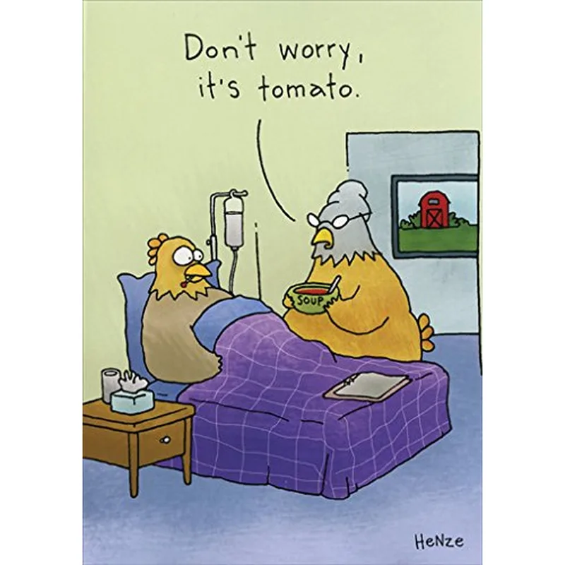 Tomato Soup Card: A Get Well Joke That Bites Back