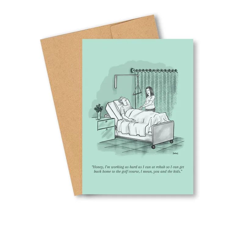 Get Well Husband Card: A Cheeky Rehab Joke for Him