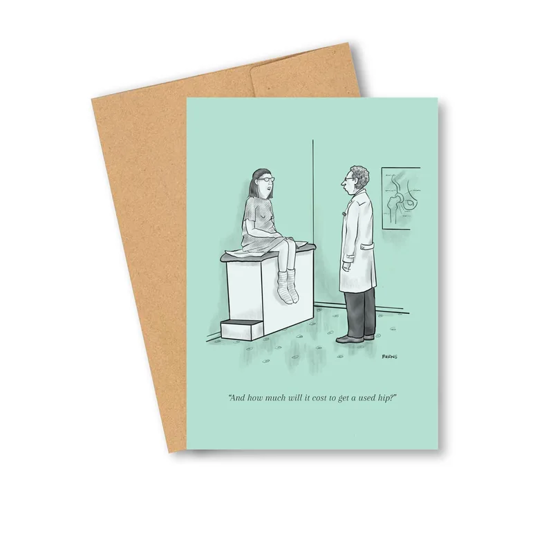 Used Hip Card: A Funny Get Well Card for Surgery Recovery