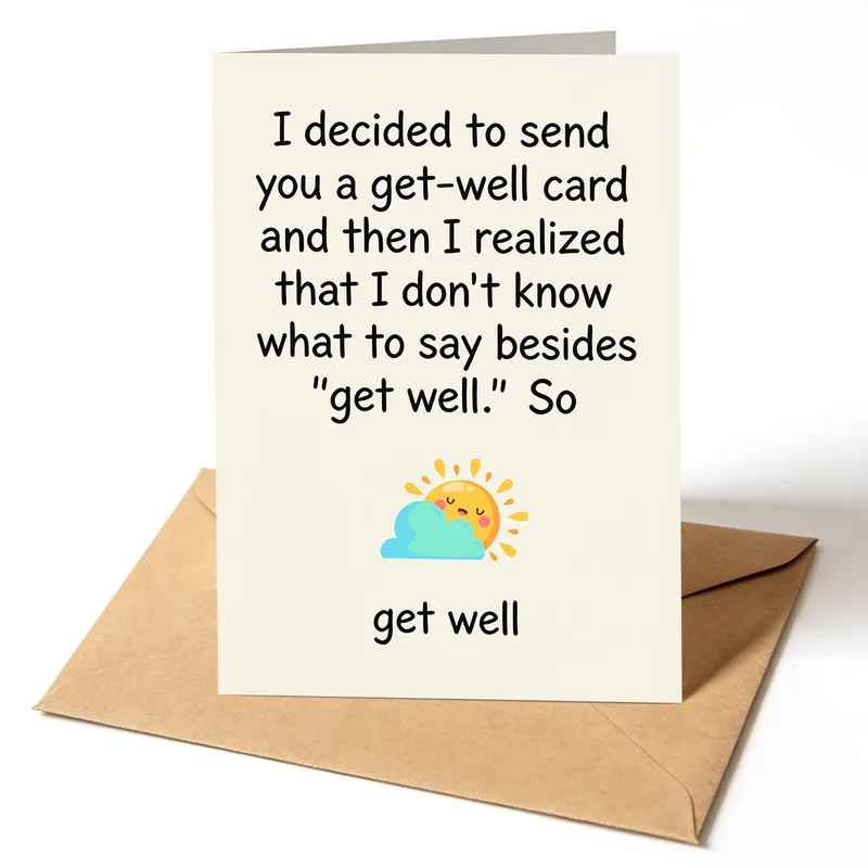 Sick Friend Card: A Cute Sun for Someone Under the Weather