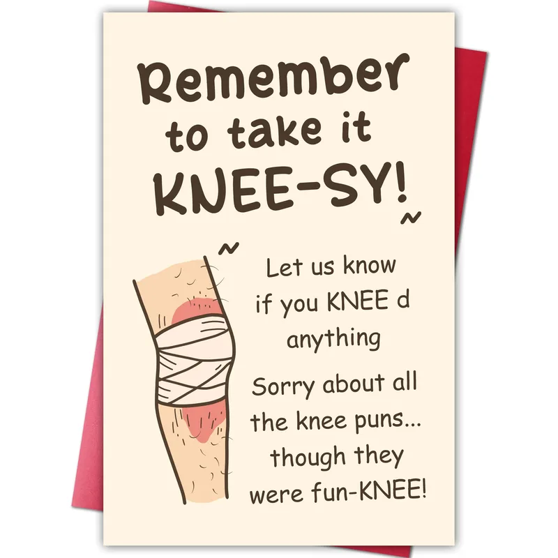 Knee Puns Get Well Card for a Sore Knee Recovery
