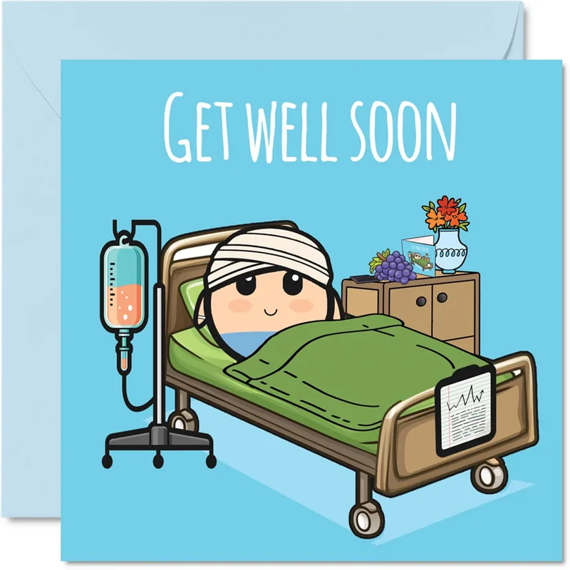 Hospital Bed Card: A Cheerful Get Well Soon Wish