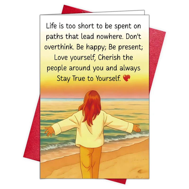 Life Is Too Short Card for Encouragement and Self-Love