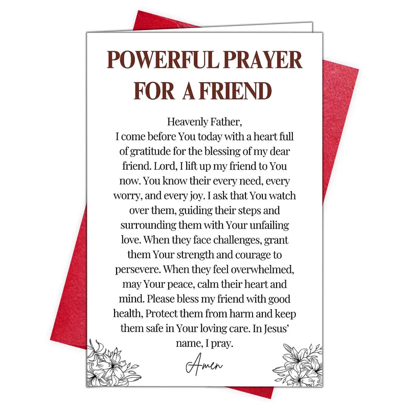 Prayer for Friend Card: A Heartfelt Blessing in Print