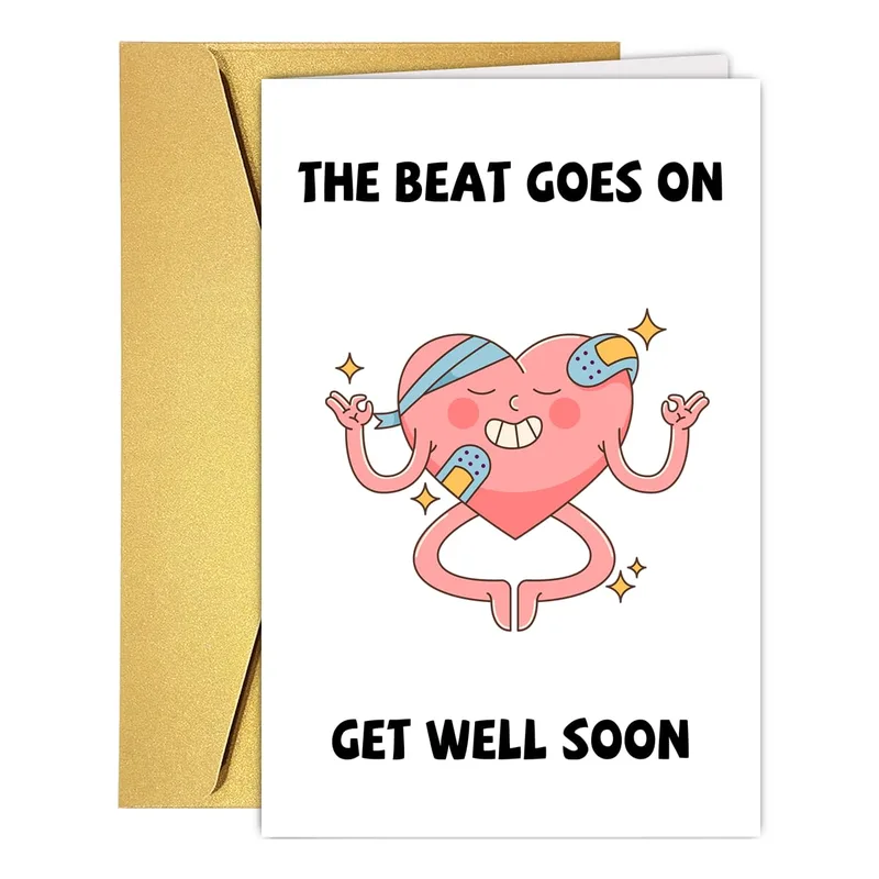 Heart Health Get Well Card: The Beat Goes On