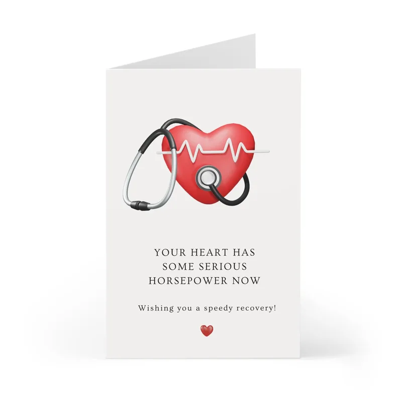 Heart Surgery Recovery Card with a Playful Heartbeat Twist