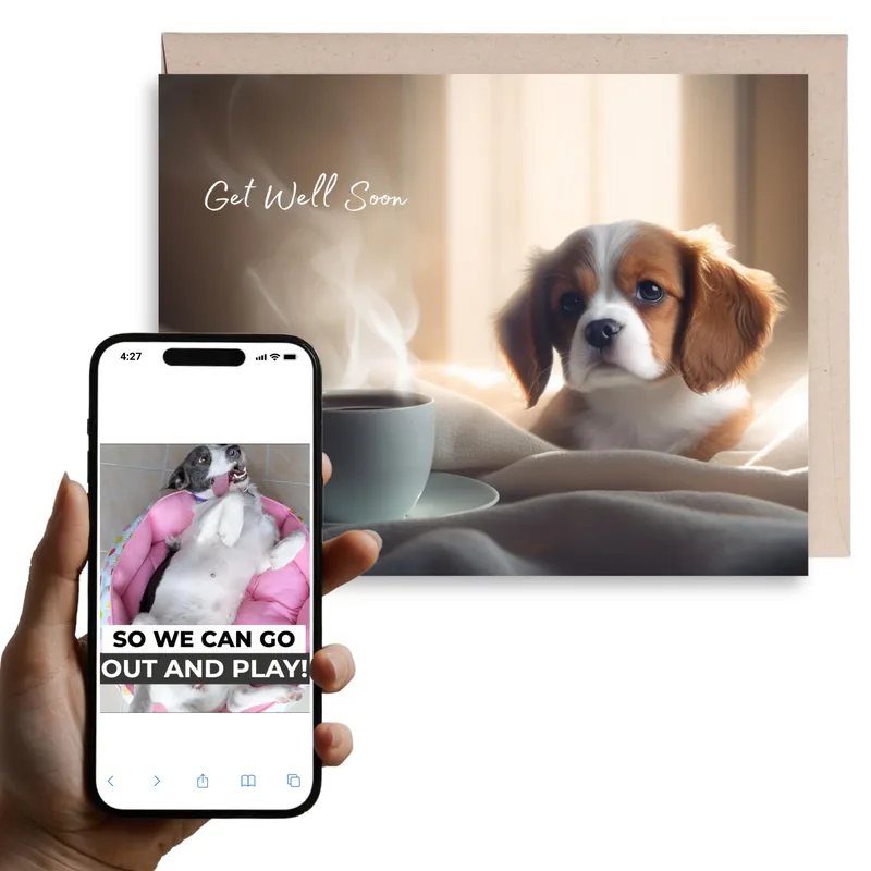 Get Well Soon Puppy Card for Someone Who Needs Cheering Up