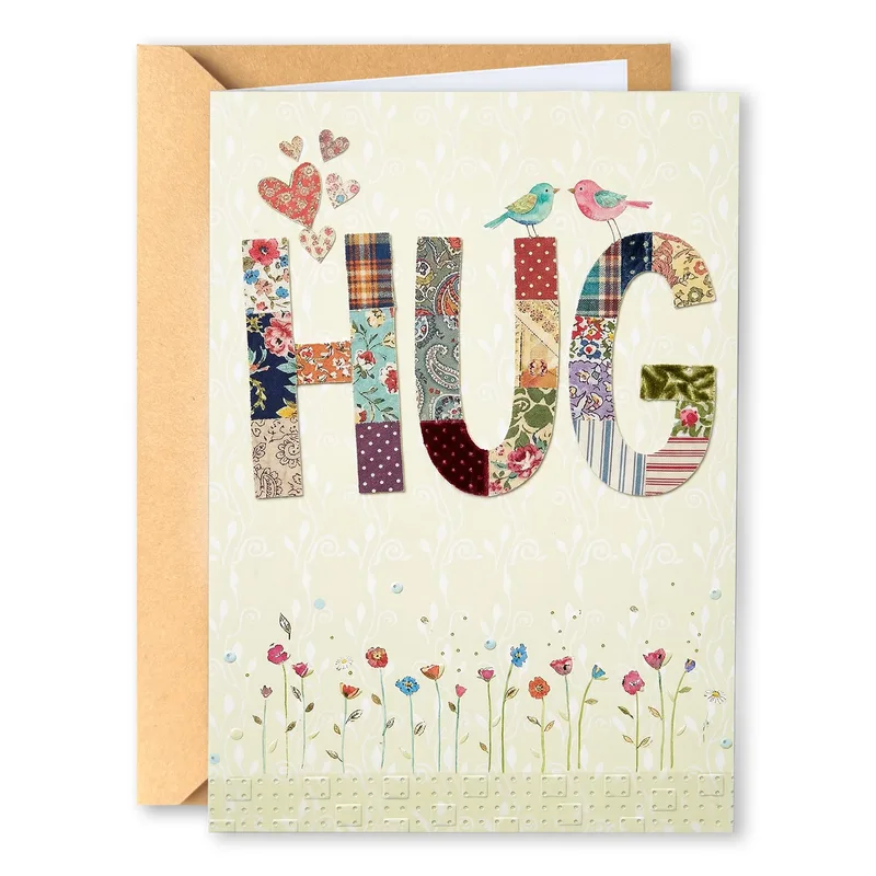 Patchwork Hug Card for Thinking of You Moments