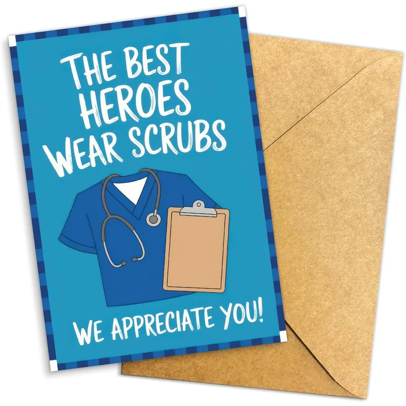The Best Heroes Wear Card: A Thank You for Healthcare Workers