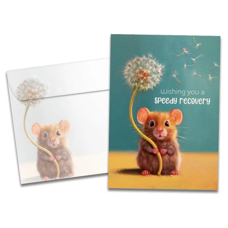 Cute Mouse Card: Wishing You a Speedy Recovery