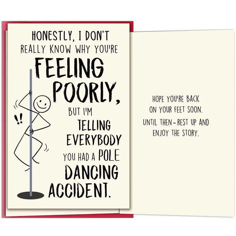 Honestly I Don't Really Card: A Funny Get Well Card