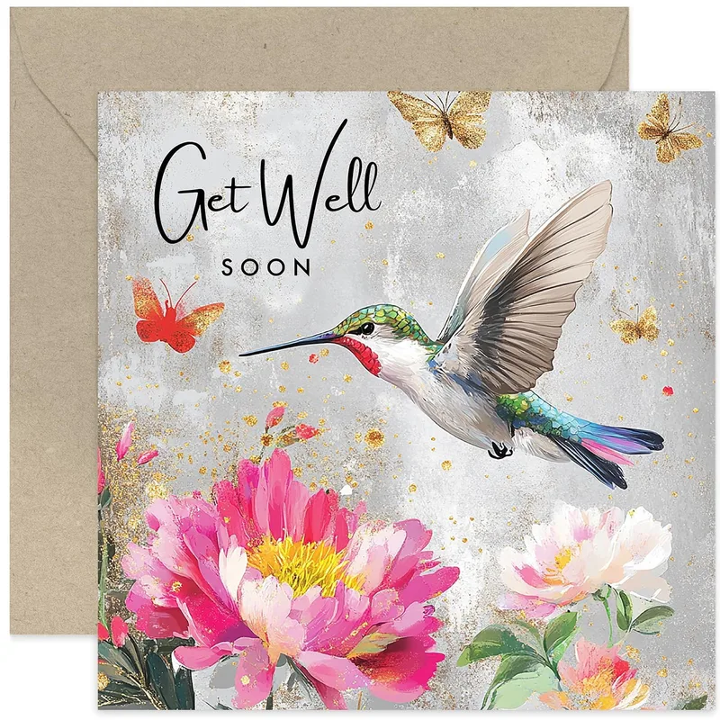 Hummingbird Get Well Card for a Friend Recovering from Surgery