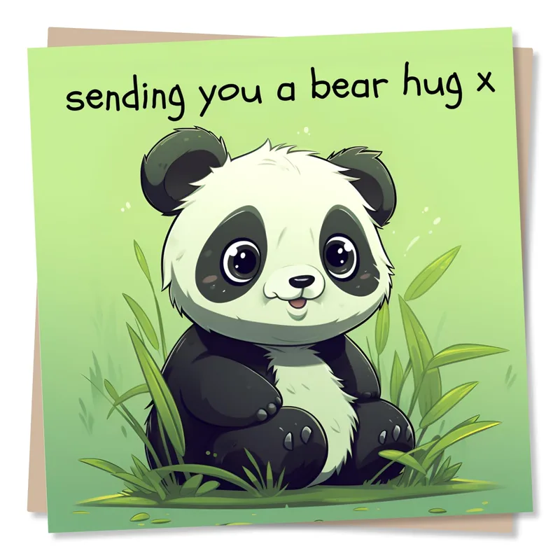 Panda Hug Card: A Cuddly Thinking of You Card