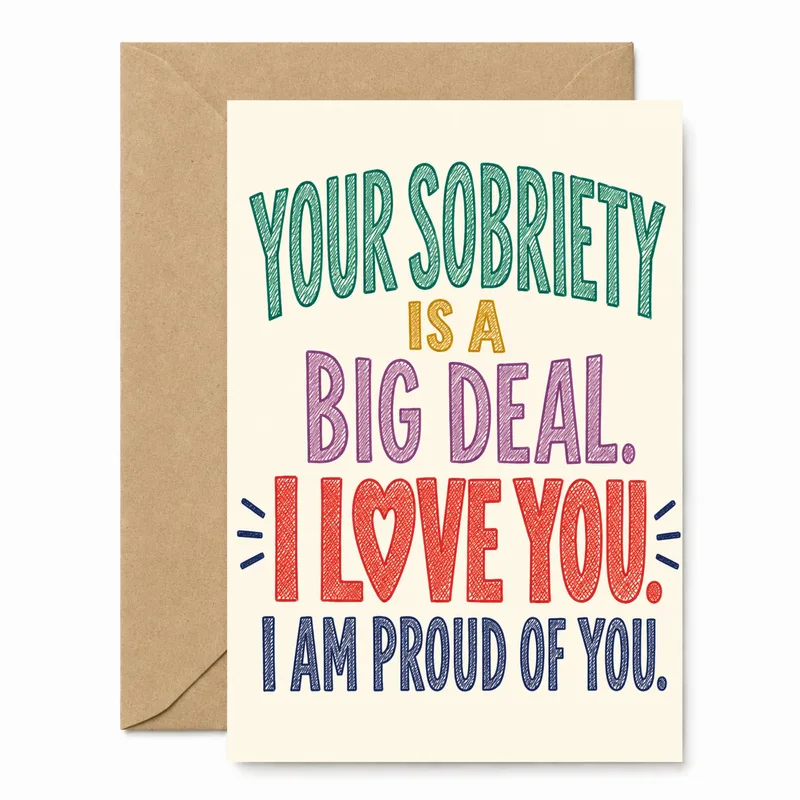 Recovery Milestone Card: Sobriety Celebration Greeting