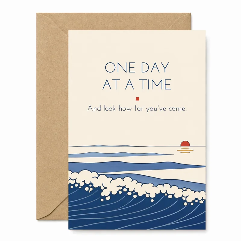 Recovery Journey Card: One Day at a Time, Look How Far