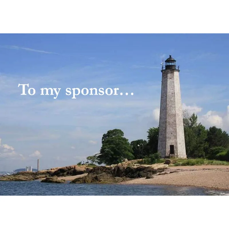 Sponsor Thank You Card: A Lighthouse for the Road Ahead