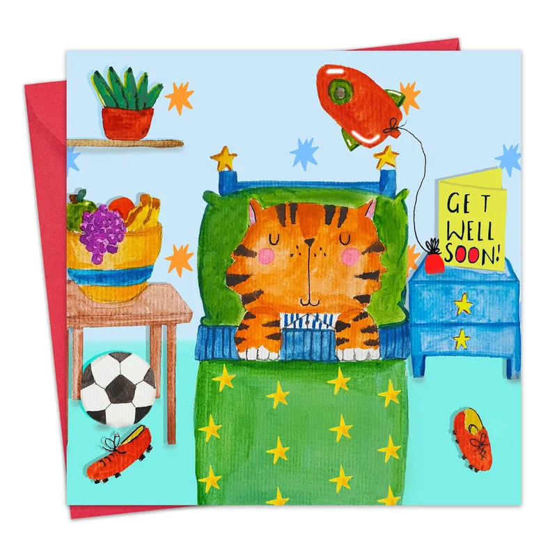 Sick Tiger Card: A Cozy Get Well Soon Greeting