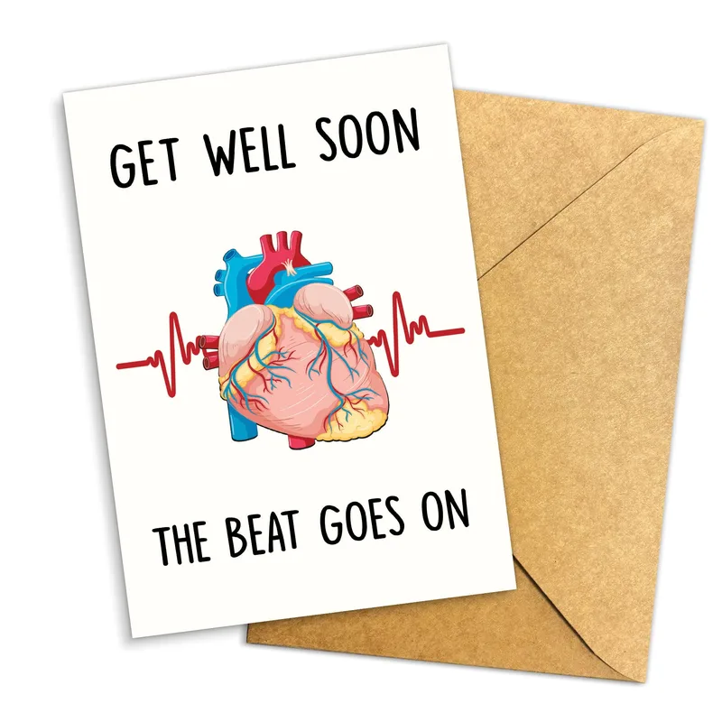 Feel Better Heart Card: The Beat Goes On