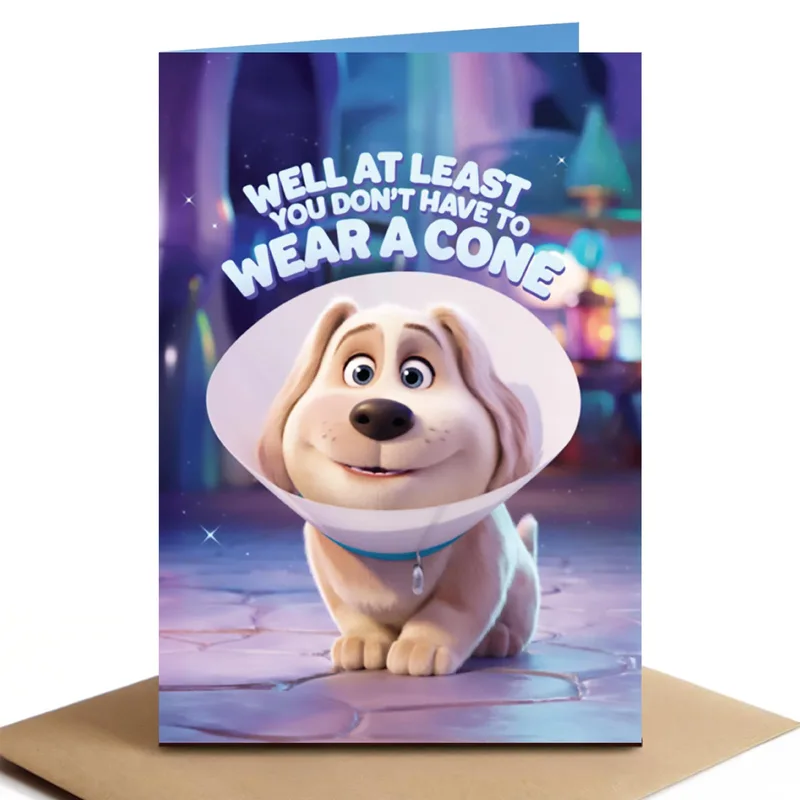 Cone Recovery Card: A Puppy Who Gets It