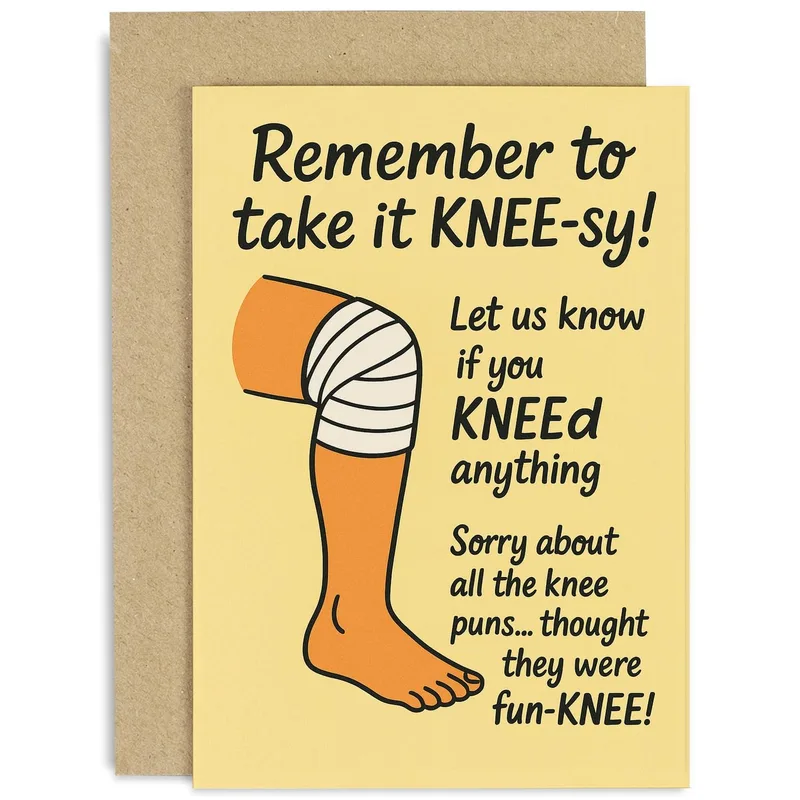 Remember to take Card: Funny Knee Bandage Get Well Card