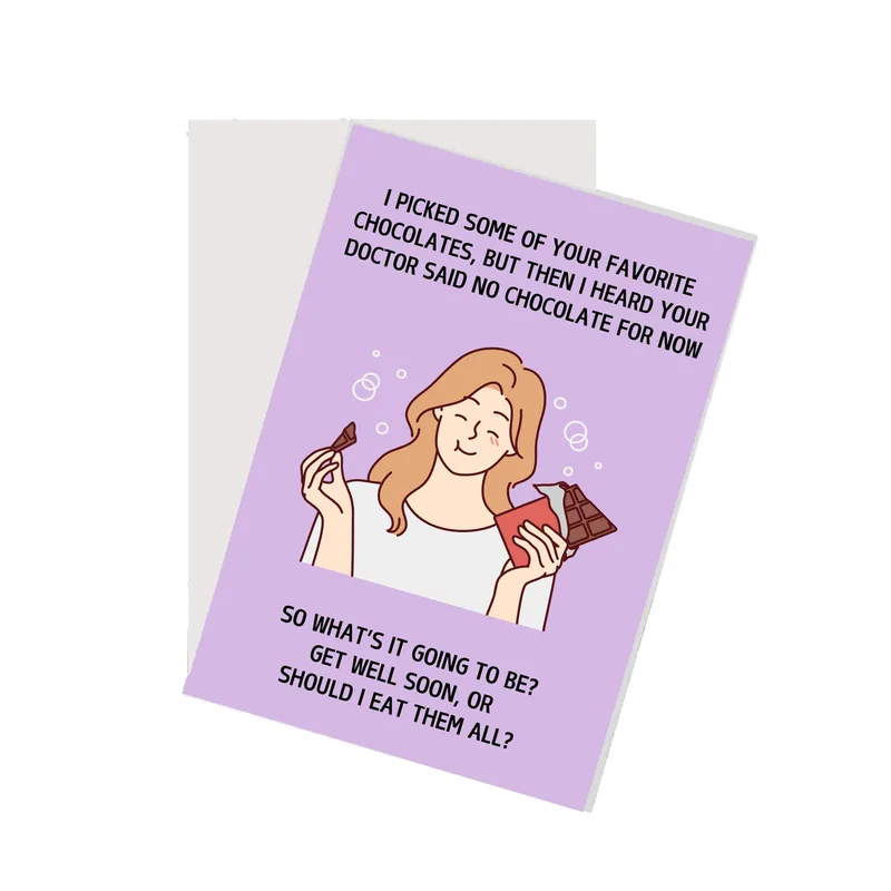 Get Well Soon Chocolate Card: A Cheeky Recovery Wish