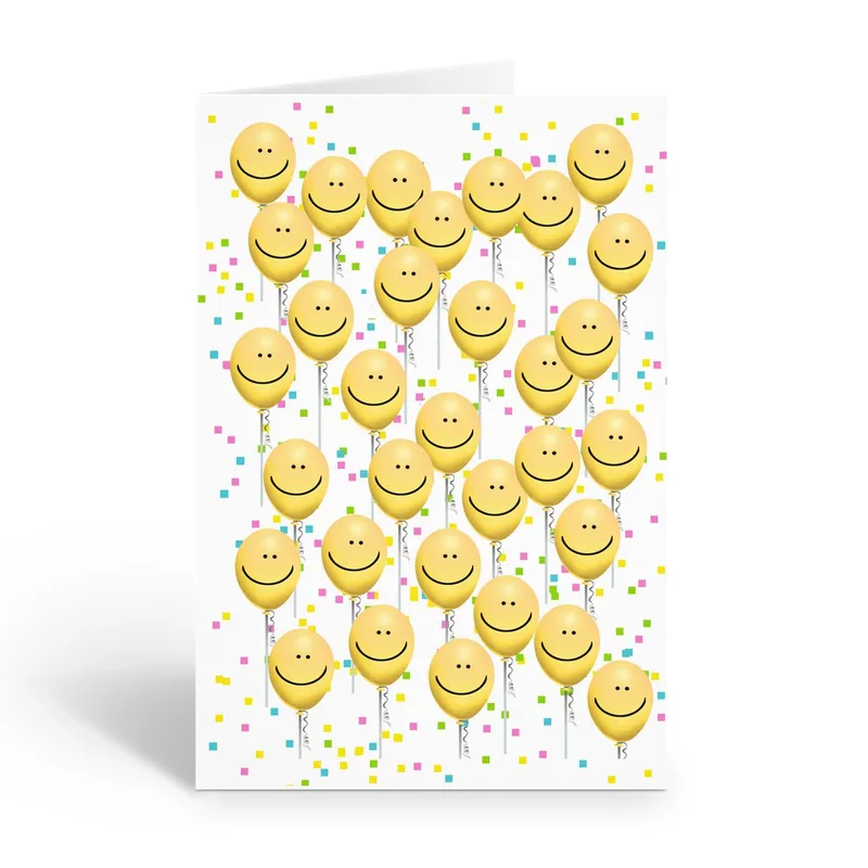 Smiley Balloons Card for a Get Well Wish
