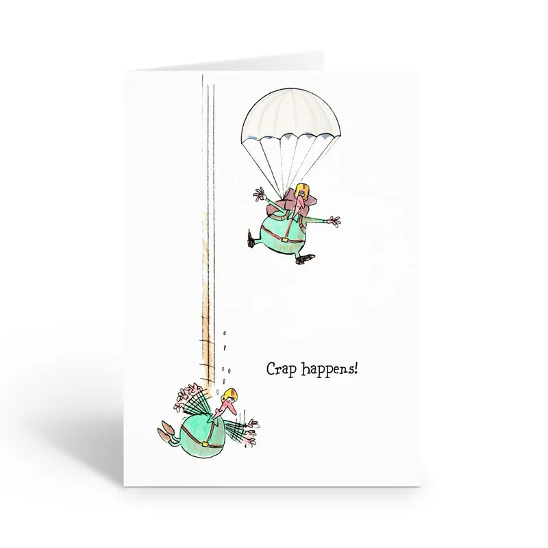 Parachute Mishap Card: A Get Well Soon Card With a Laugh